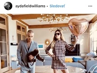 Robbie Williams s manželkou Aydou. 