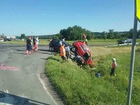 Dopravná nehoda troch vozidiel, ktorá sa stala v katastri obce Horná Strehová, okres Veľký Krtíš