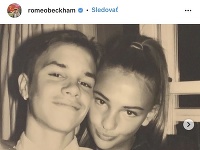 Romeo Beckham s frajerkou Miou