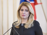 Prezidentka SR Zuzana Čaputová počas vyhlásenia k aktuálnej situácii v súvislosti s koronavírusom