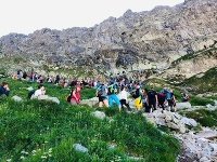 Turisti smerujúci na Rysy Turisti smerujúci na Rysy