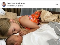 Barbora Krajčírová ukázala synčeka Kristiána. Takto si chvíle so synčekom užíva jej dcérka Amia. 