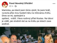 Pavel Novotný zverejnil na Facebooku fotku svojich rodičov z dovolenky na Kréte.
