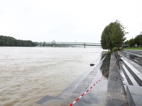 Zvýšená hladina rieky Dunaj v Bratislave, 5. augusta 2020