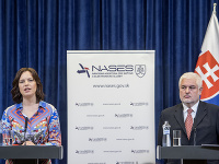 Podpredsedníčka vlády Veronika Remišová a nový generálny riaditeľ NASES Pavol Karel