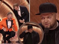 Víťazi mali obmedzený čas na ďakovné reči, raper Kali neustrážil slzy. Víťazi mali obmedzený čas na ďakovné reči, raper Kali neustrážil slzy.