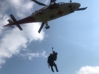 Záber z jednej z víkendových záchranných akcií. Záber z jednej z víkendových záchranných akcií.