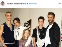 David a Victoria Beckhamovci s deťmi.