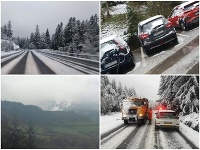 Snehová nádielka na severe Slovenska
