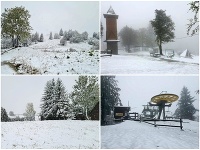 Prvý sneh v Oščadnici a Oravskej Lesnej