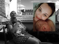 Kristýna Leichtová v lete porodila dcéru Rozárku.