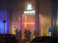 Požiar na stanici metra v Berlíne
