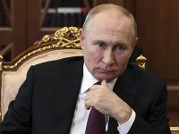 Ruský prezident Vladimir Putin počas stretnutia v Moskve Ruský prezident Vladimir Putin počas stretnutia v Moskve
