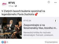 V RTVS premenovali Karola Duchoňa