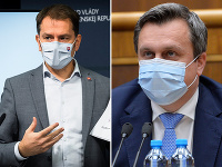 Premiér SR Igor Matovič a predseda SNS Andrej Danko Premiér SR Igor Matovič a predseda SNS Andrej Danko