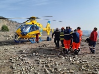 Pád muža zo skaly riešili záchranári minulý týždeň v Maloměřiciach, Pád muža zo skaly riešili záchranári minulý týždeň v Maloměřiciach,