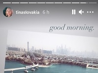 Aj Tina sa fanúšikom pochválila, že sú momentálne v Dubaji. 