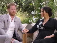 Harry a Meghan počas rozhovoru s Oprah Winfrey. 