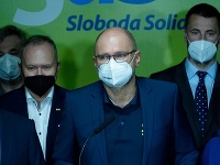 Tlačová konferencia predstaviteľov strany SaS Tlačová konferencia predstaviteľov strany SaS
