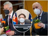 Nový premiér Eduard Heger na prvom rokovaní rozdával kvietky. Nový premiér Eduard Heger na prvom rokovaní rozdával kvietky.