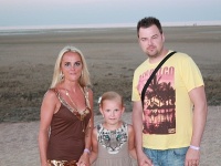 Petr Kramný so svojou manželkou a dcérou. 