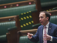 Britský minister zdravotníctva Matt Hancock Britský minister zdravotníctva Matt Hancock