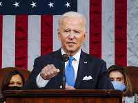 Americký prezident Joe Biden počas príhovoru v americkom Kongrese