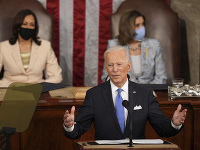 Americký prezident Joe Biden počas príhovoru v americkom Kongrese