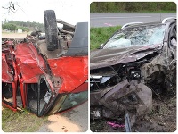 Zrážka dvoch áut pri Lakšárskej Novej Vsi Zrážka dvoch áut pri Lakšárskej Novej Vsi