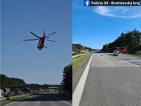 Po odlete záchranného vrtuľníka bude diaľnica uzavretá len v smere do Česka.