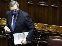 Taliansky premiér Mario Draghi Taliansky premiér Mario Draghi