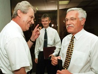 Miloš Zeman a Václav Klaus v roku 1998