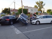 Dopravná nehoda na križovatke v Dvoriankach Dopravná nehoda na križovatke v Dvoriankach