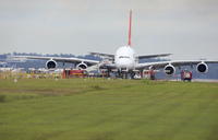 Airbus A380 po núdzovom pristátí