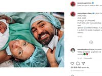 Veronika Arichteva zverejnila na Instagrame aj fotku z pôrodnej sály. 