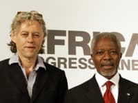 Bob Geldof a Kofi Annan