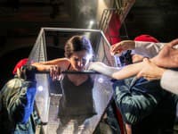 Alena Ďuránová ako Milada Horáková v multižánrovej autorskej inscenácii režiséra a choreografa Ondreja Šotha 