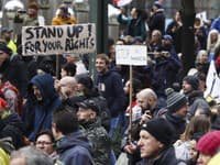 Protest proti pandemických opatreniam v Bruseli Protest proti pandemických opatreniam v Bruseli