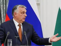 Maďarský premiér Viktor Obrán na stretnutí s Vladimirom Putinom