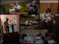 Detskí pacienti z nemocnice Okhmadet v Kyjeve.