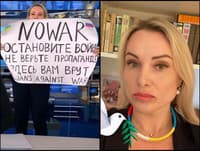 Marina Ovsyannikova, ktorá narušila živé vysielanie ruskej televízie