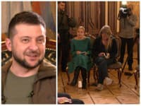 Zelenského navštívila trojica televízii z Česka, Ukrajiny a Francúzska.