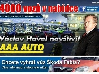 Havel robí reklamu, propaguje