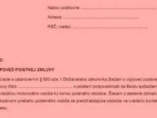 Výpoveď poistnej zmluvy