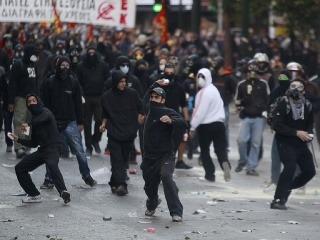 Grécke pouličné demonštrácie majú