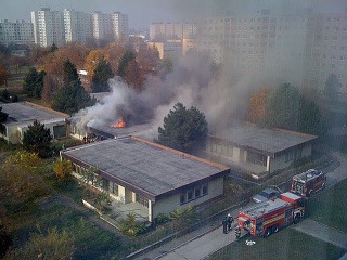 Požiar na Znievskej ulici v Petržalke