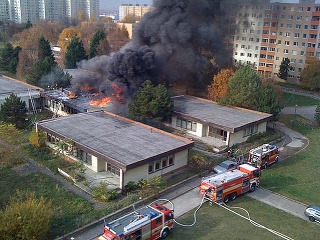 Požiar v škole na Znievskej ulici