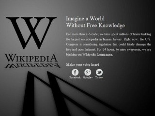 Wikipedia nefunguje: Protestuje proti