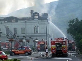 Požiar historickej budovy hotela
