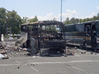 Zničený autobus